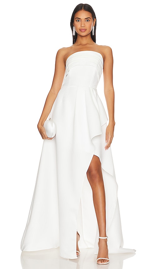 ELLIATT Kyha Gown in White - Robe ELLIATT Kyha en blanc - ELLIATT Kyha 白色礼服 - ELLIATT Kyha Kleid in Weiß - ELLIATT KYHA 가운 화이트 색상 - Abito ELLIATT Kyha in bianco