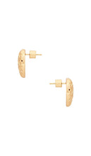 EMMA PILLS Capri Heart Studs in Metallic Gold