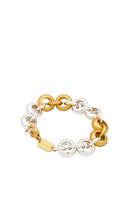 EMMA PILLS Lucien Two Tone Bracelet in Metallic Gold