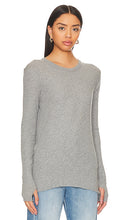 Enza Costa Cashmere Jersey Loose Crew in Grey