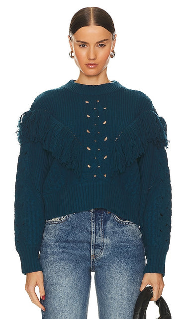 Equipment Amira Sweater in Blue - Équipement - Pull Amira en bleu - Equipment Amira 蓝色毛衣 - Ausrüstung Amira Pullover in Blau - Equipment Amira 스웨터블루 색상 - Maglione Equipment Amira in blu