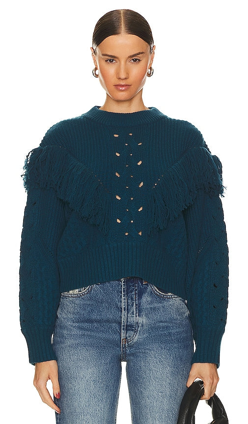 Equipment Amira Sweater in Blue - Équipement - Pull Amira en bleu - Equipment Amira 蓝色毛衣 - Ausrüstung Amira Pullover in Blau - Equipment Amira 스웨터블루 색상 - Maglione Equipment Amira in blu