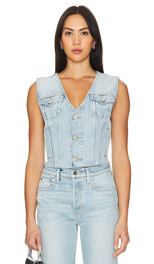 ETICA Hollis Denim Vest in Blue