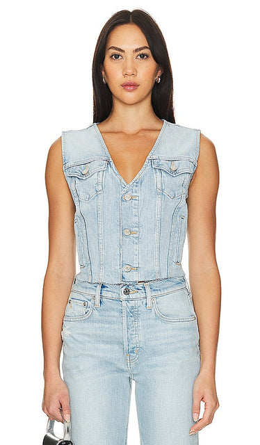 ETICA Hollis Denim Vest in Blue