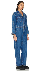 ETICA Larson Utility Jumpsuit in Blue