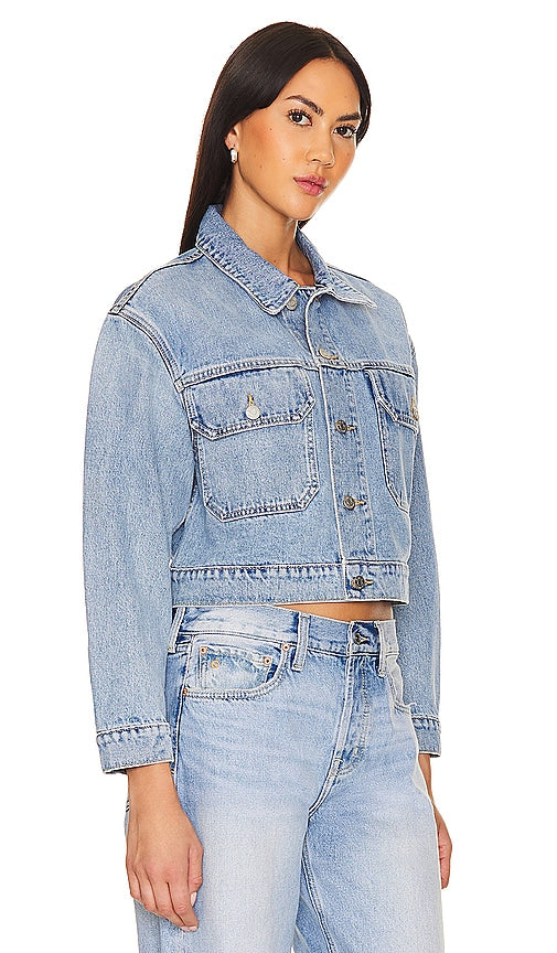 ETICA River Crop Jacket in Blue