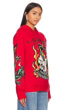 Ed Hardy Flame Cobra Hoodie in Red