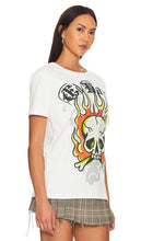 Ed Hardy Flame Skull Tee in Ivory