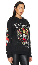 Ed Hardy Tiger Dagger Hoodie in Black