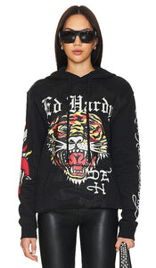 Ed Hardy Tiger Dagger Hoodie in Black - Ed Hardy - Tiger Dagger - Sweat à capuche noir - Ed Hardy Tiger Dagger 黑色连帽衫 - Ed Hardy Tiger Dagger Kapuzenpullover in Schwarz - Ed Hardy Tiger Dagger 후디블랙 색상 - Felpa con cappuccio Ed Hardy Tiger Dagger nera