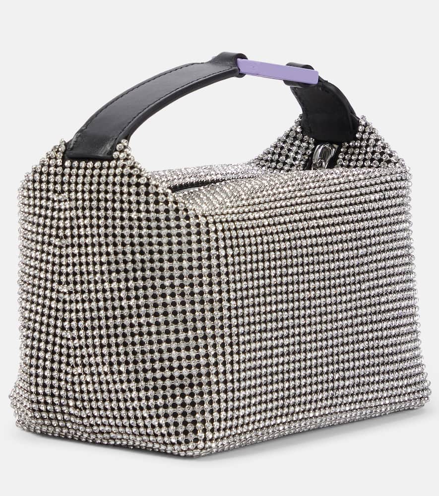 Eera Moonbag embellished mesh shoulder bag
