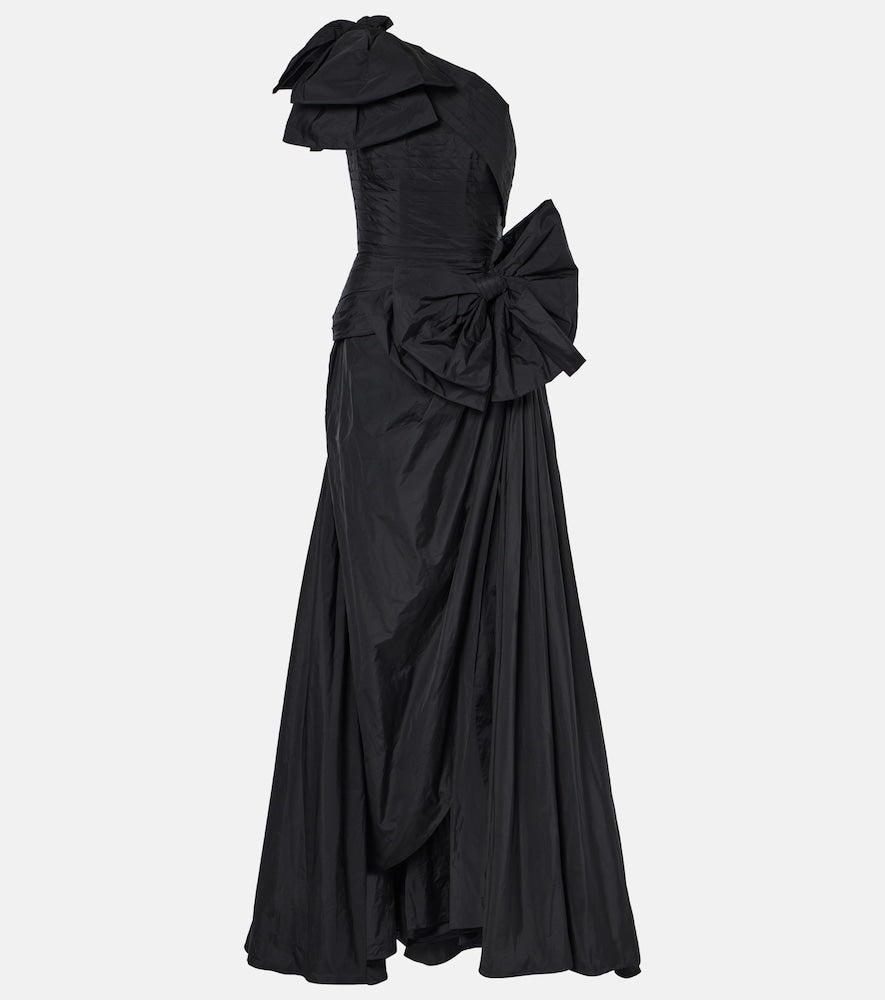 Elie Saab Bow-detail one-shoulder taffeta gown. Elie Saab 蝴蝶结装饰单肩塔夫绸礼服