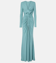 Elie Saab Bow-detail ruched jersey gown. Elie Saab 蝴蝶结褶皱针织礼服
