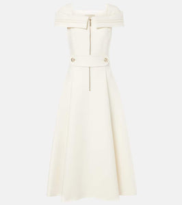 Elie Saab Cr√É¬™pe midi dress