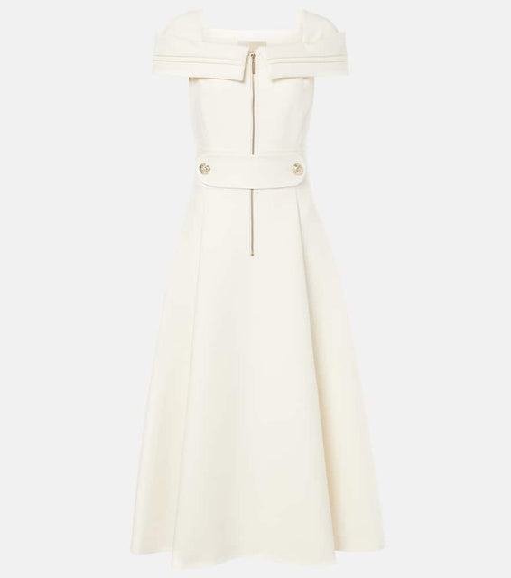 Elie Saab Cr√É¬™pe midi dress