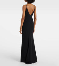 Elie Saab Embellished bow-detail cady gown