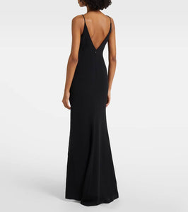 Elie Saab Embellished bow-detail cady gown