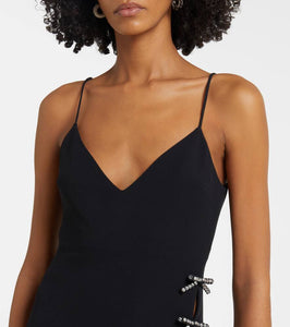 Elie Saab Embellished bow-detail cady gown