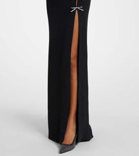 Elie Saab Embellished bow-detail cady gown