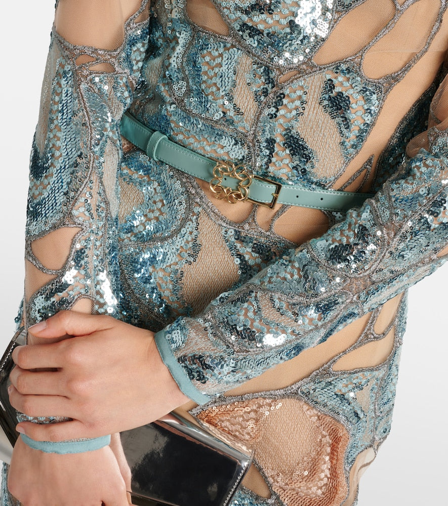 Elie Saab Embroidered silk-blend gown