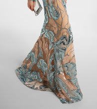 Elie Saab Embroidered silk-blend gown