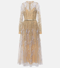 Elie Saab Embroidered tulle midi dress. Elie Saab 刺绣薄纱中长连衣裙