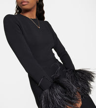 Elie Saab Feather-trimmed maxi dress