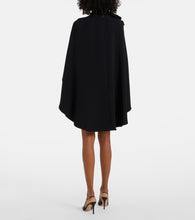 Elie Saab Floral-appliqu√É¬© ruffled cady minidress
