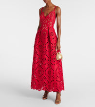 Elie Saab Floral embroidered satin gown