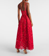 Elie Saab Floral embroidered satin gown