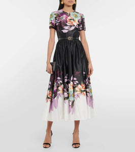 Elie Saab Floral midi dress