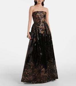 Elie Saab Floral sequined gown