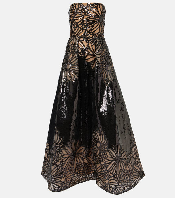 Elie Saab Floral sequined gown