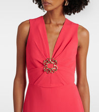 Elie Saab Gathered embellished cady gown