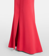 Elie Saab Gathered embellished cady gown