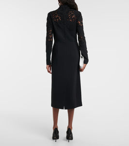 Elie Saab Lace-trimmed midi dress