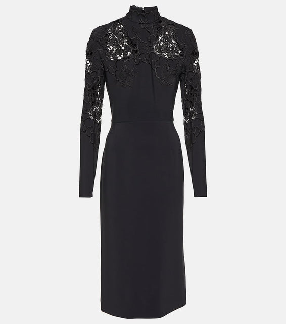 Elie Saab Lace-trimmed midi dress