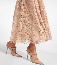Elie Saab Macram√É¬© halterneck cotton-blend midi dress