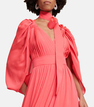 Elie Saab Pleated silk chiffon gown