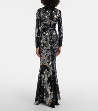 Elie Saab Printed sequined gown