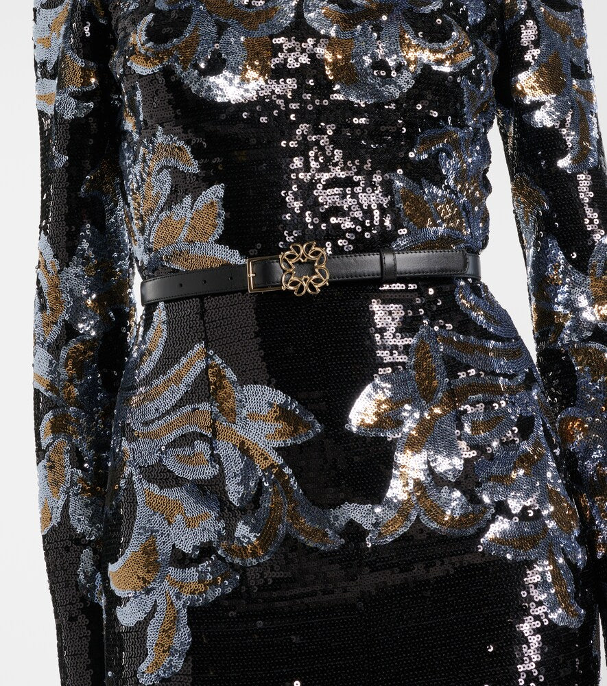 Elie Saab Printed sequined gown