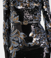 Elie Saab Printed sequined gown