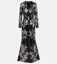 Elie Saab Printed sequined gown. Elie Saab 印花亮片礼服