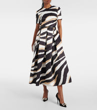 Elie Saab Printed silk-blend midi dress