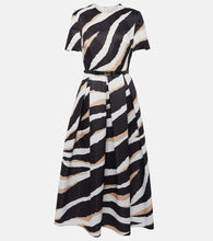 Elie Saab Printed silk-blend midi dress. Elie Saab 印花真丝混纺中长连衣裙