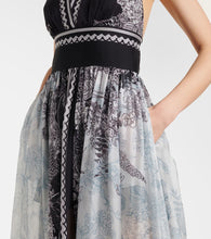 Elie Saab Printed silk chiffon maxi dress