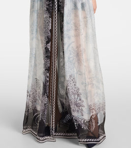 Elie Saab Printed silk chiffon maxi dress