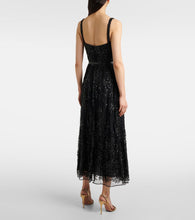 Elie Saab Sequined lace-trimmed cocktail dress