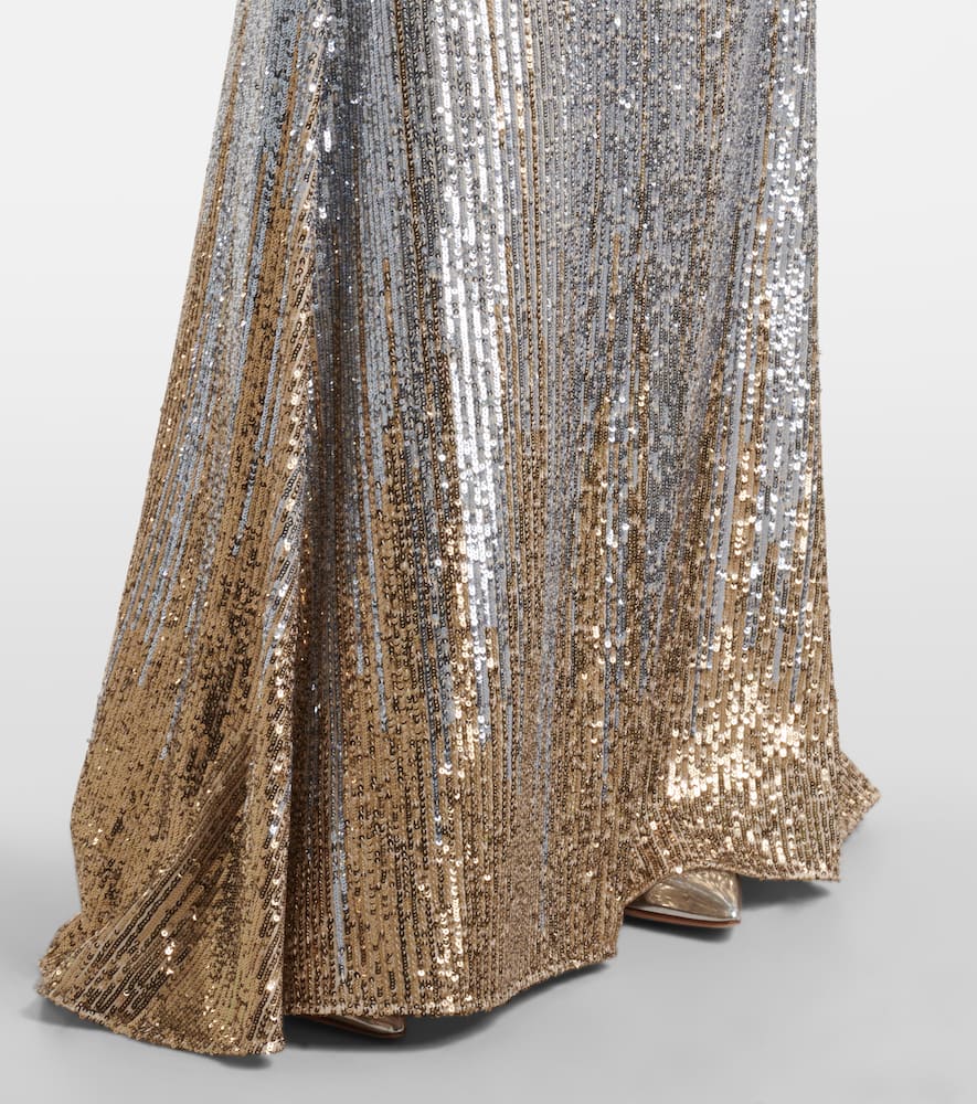 Elie Saab Sequined off-shoulder gown