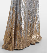 Elie Saab Sequined off-shoulder gown